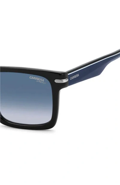 Carrera Eyewear 55mm Gradient Rectangular Flat Top Sunglasses In Black