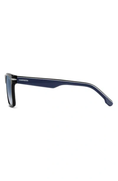 Carrera Eyewear 55mm Gradient Rectangular Flat Top Sunglasses In Black