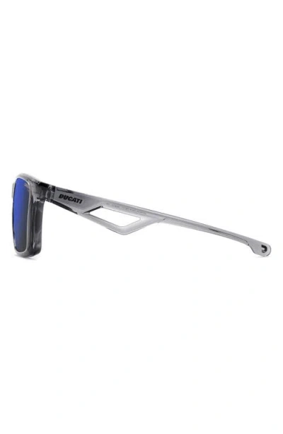 Carrera Eyewear X Ducati 56mm Rectangular Sunglasses In Blue