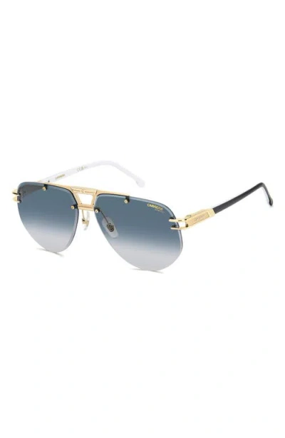 Carrera Eyewear 63mm Gradient Oversize Rectangular Sunglasses In Gold