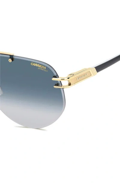 Carrera Eyewear 63mm Gradient Oversize Rectangular Sunglasses In Gold