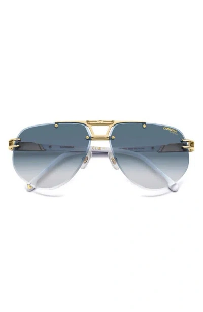 Carrera Eyewear 63mm Gradient Oversize Rectangular Sunglasses In Gold