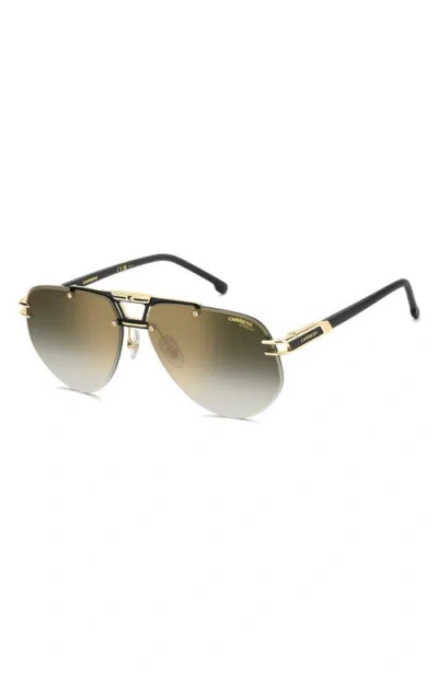 Carrera Eyewear 63mm Gradient Oversize Rectangular Sunglasses In Gold