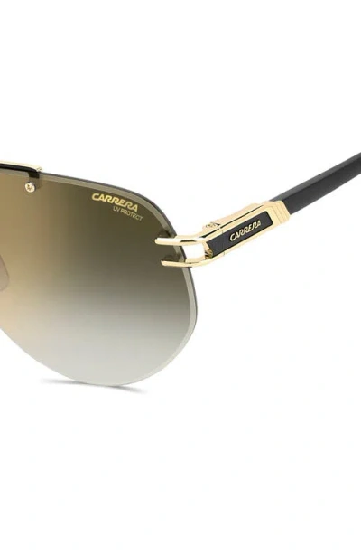 Carrera Eyewear 63mm Gradient Oversize Rectangular Sunglasses In Gold