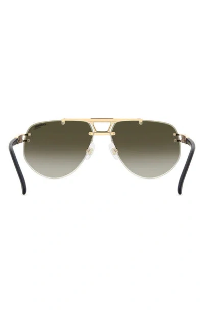 Carrera Eyewear 63mm Gradient Oversize Rectangular Sunglasses In Gold