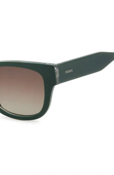 Fossil 50mm Gradient Square Sunglasses In Green