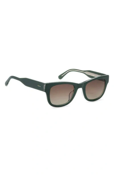 Fossil 50mm Gradient Square Sunglasses In Green