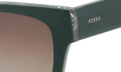 Fossil 50mm Gradient Square Sunglasses In Green
