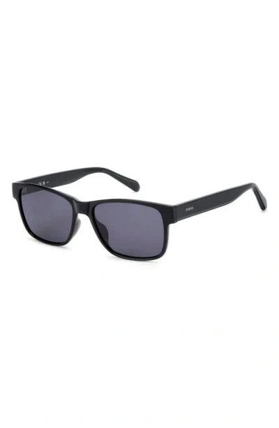 Fossil 58mm Rectangular Sunglasses In Black
