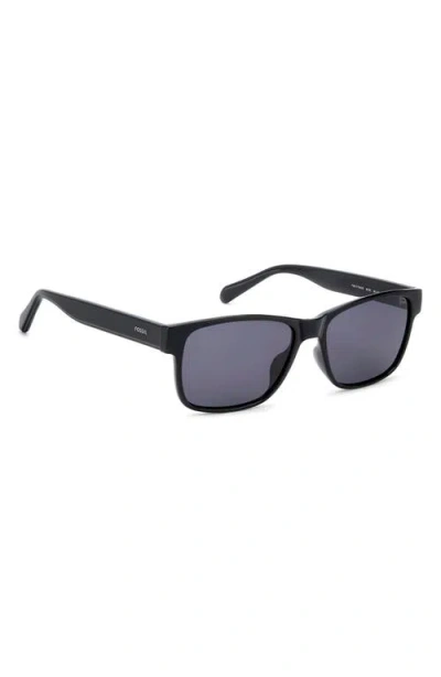 Fossil 58mm Rectangular Sunglasses In Black