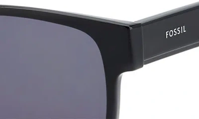 Fossil 58mm Rectangular Sunglasses In Black