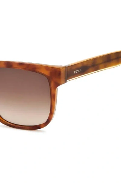 Fossil 54mm Gradient Square Sunglasses In Brown