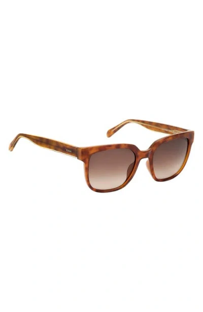 Fossil 54mm Gradient Square Sunglasses In Brown