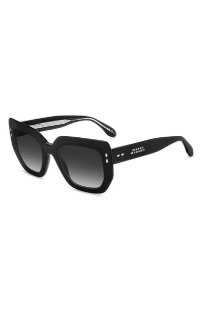 Isabel Marant 53mm Gradient Rectangular Sunglasses In Black