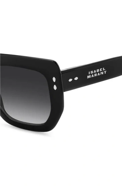 Isabel Marant 53mm Gradient Rectangular Sunglasses In Black