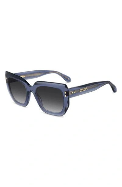 Isabel Marant 53mm Gradient Rectangular Sunglasses In Blue