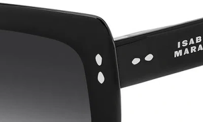 Isabel Marant 53mm Gradient Rectangular Sunglasses In Black