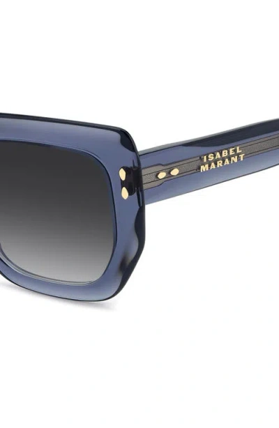 Isabel Marant 53mm Gradient Rectangular Sunglasses In Blue