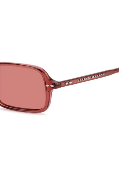 Isabel Marant 52mm Rectangular Sunglasses In Orange