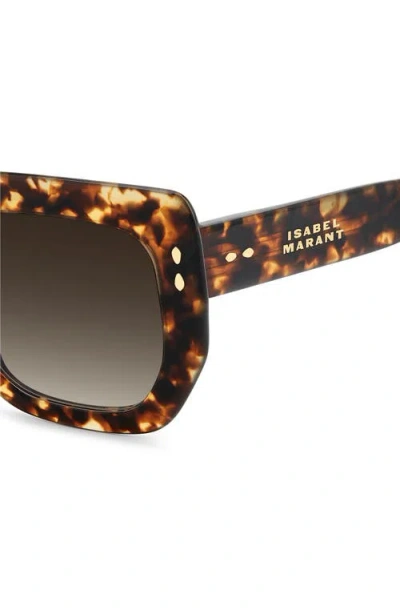 Isabel Marant 53mm Gradient Rectangular Sunglasses In Brown