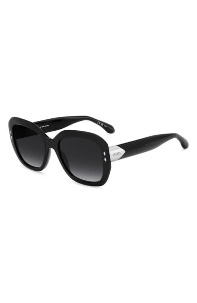 Isabel Marant 55mm Rectangular Sunglasses In Black