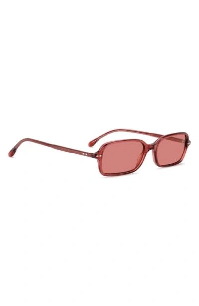 Isabel Marant 52mm Rectangular Sunglasses In Orange