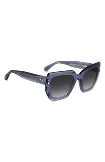 Isabel Marant 53mm Gradient Rectangular Sunglasses In Blue
