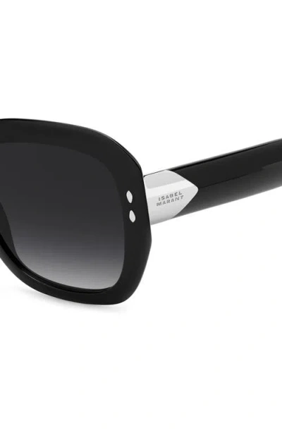 Isabel Marant 55mm Rectangular Sunglasses In Black