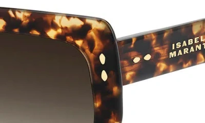 Isabel Marant 53mm Gradient Rectangular Sunglasses In Brown