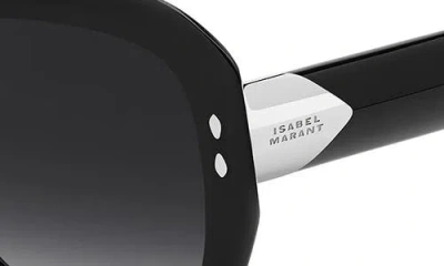 Isabel Marant 55mm Rectangular Sunglasses In Black