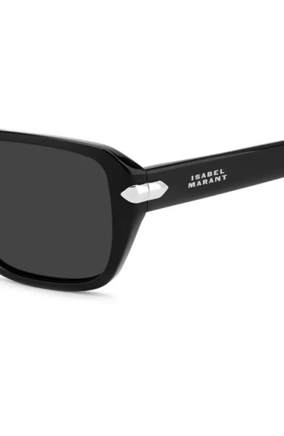 Isabel Marant 58mm Rectangular Sunglasses In Black