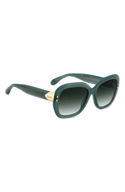 Isabel Marant 55mm Rectangular Sunglasses In Green