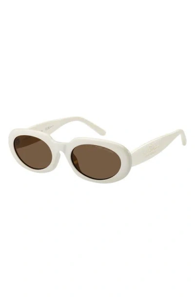 Marc Jacobs Oval Sunglasses In White