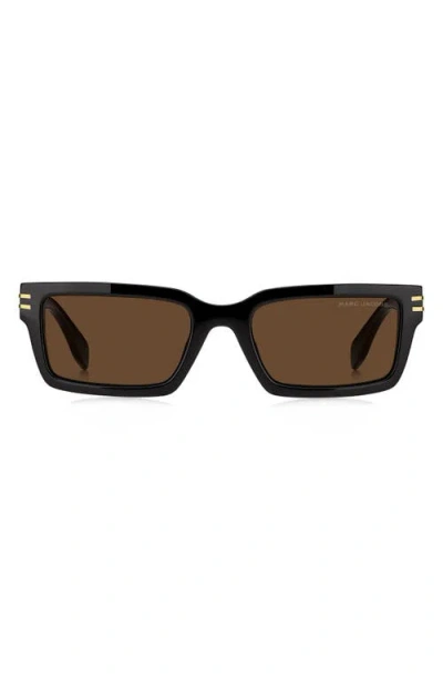 Marc Jacobs 54mm Rectangular Sunglasses In Black