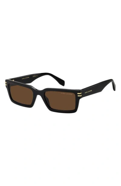 Marc Jacobs 54mm Rectangular Sunglasses In Black