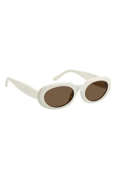 Marc Jacobs Oval Sunglasses In White