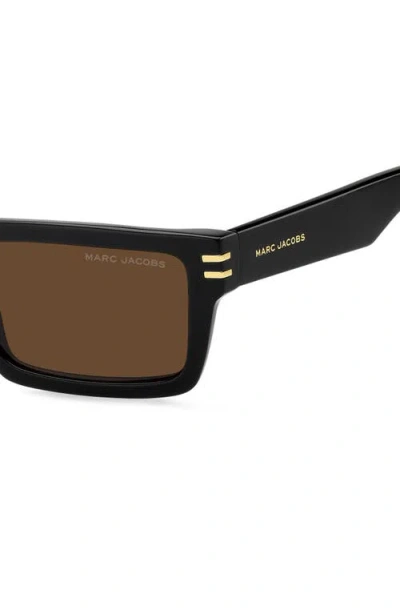 Marc Jacobs 54mm Rectangular Sunglasses In Black
