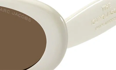 Marc Jacobs Oval Sunglasses In White