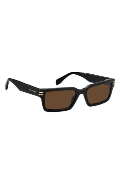 Marc Jacobs 54mm Rectangular Sunglasses In Black
