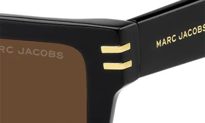 Marc Jacobs 54mm Rectangular Sunglasses In Black