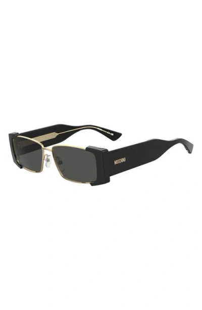Moschino 57mm Rectangular Sunglasses In Black