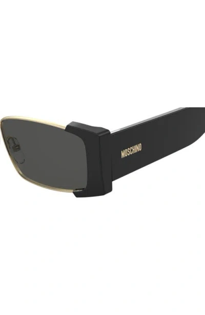 Moschino 57mm Rectangular Sunglasses In Black