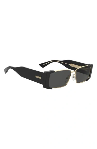 Moschino 57mm Rectangular Sunglasses In Black