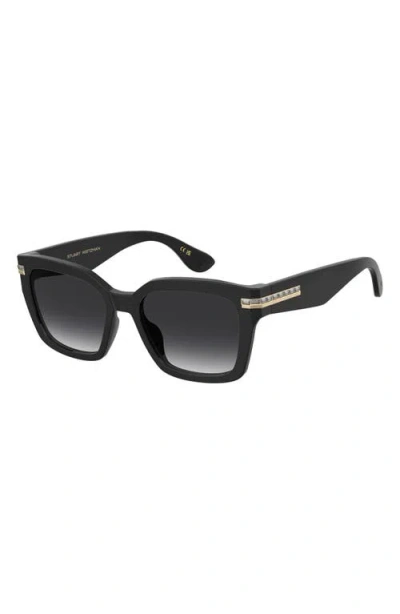 Stuart Weitzman 54mm Gradient Polarized Square Sunglasses In Black