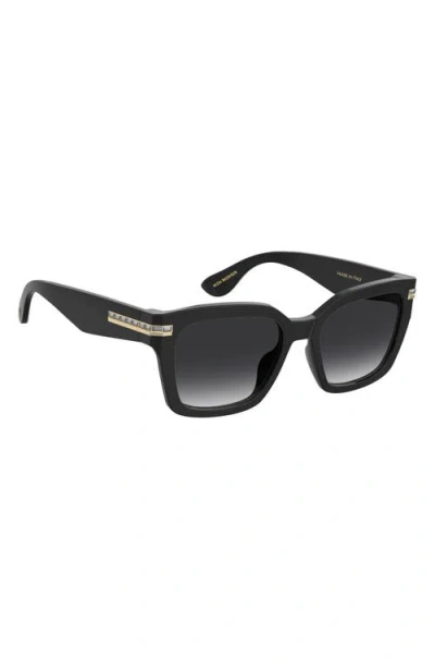 Stuart Weitzman 54mm Gradient Polarized Square Sunglasses In Black