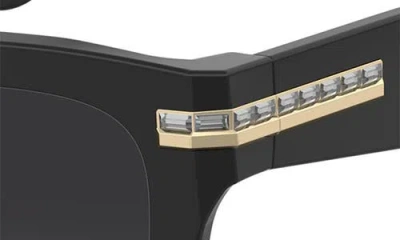 Stuart Weitzman 54mm Gradient Polarized Square Sunglasses In Black
