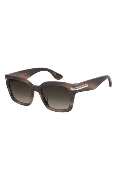 Stuart Weitzman 54mm Gradient Polarized Square Sunglasses In Brown
