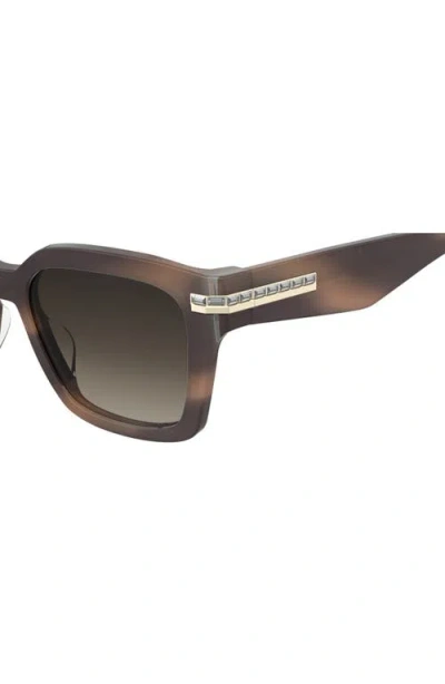 Stuart Weitzman 54mm Gradient Polarized Square Sunglasses In Brown