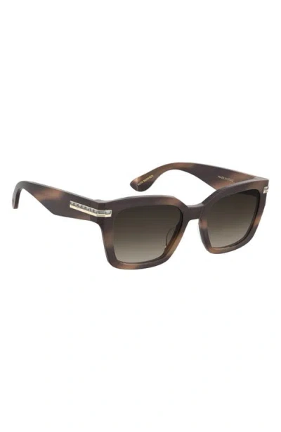 Stuart Weitzman 54mm Gradient Polarized Square Sunglasses In Brown