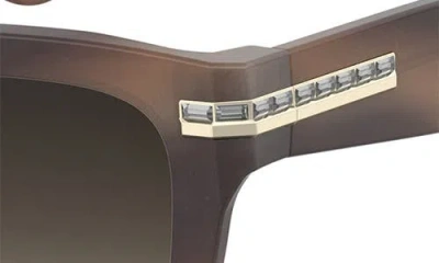 Stuart Weitzman 54mm Gradient Polarized Square Sunglasses In Brown